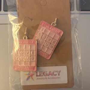 Love puzzle earrings